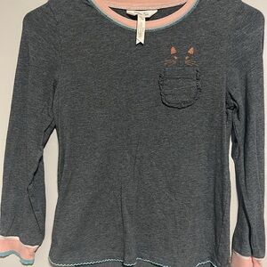 Matilda Jane Gray and Pink Long Sleeve Tee